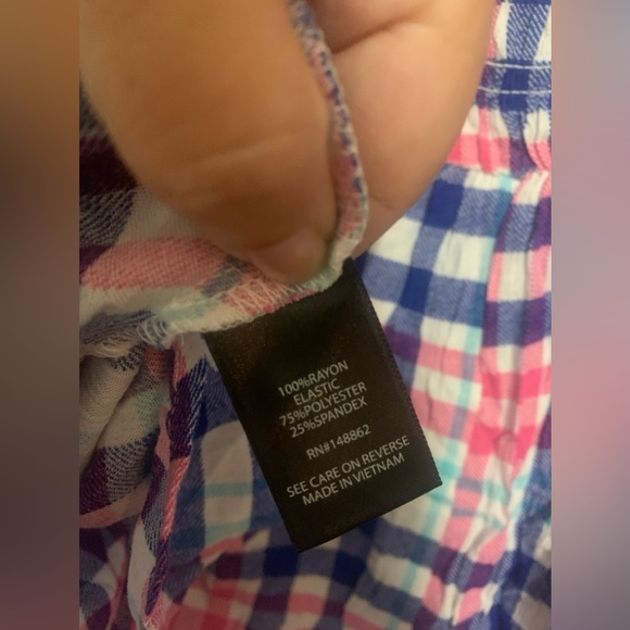 Torrid Peplum Smocked Bodice Crinkle Gauze Cami Plaid White 4X NWT - Picture 12 of 12